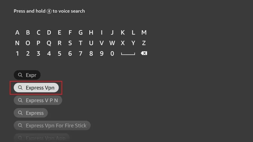 FireStick Search ExpressVPN